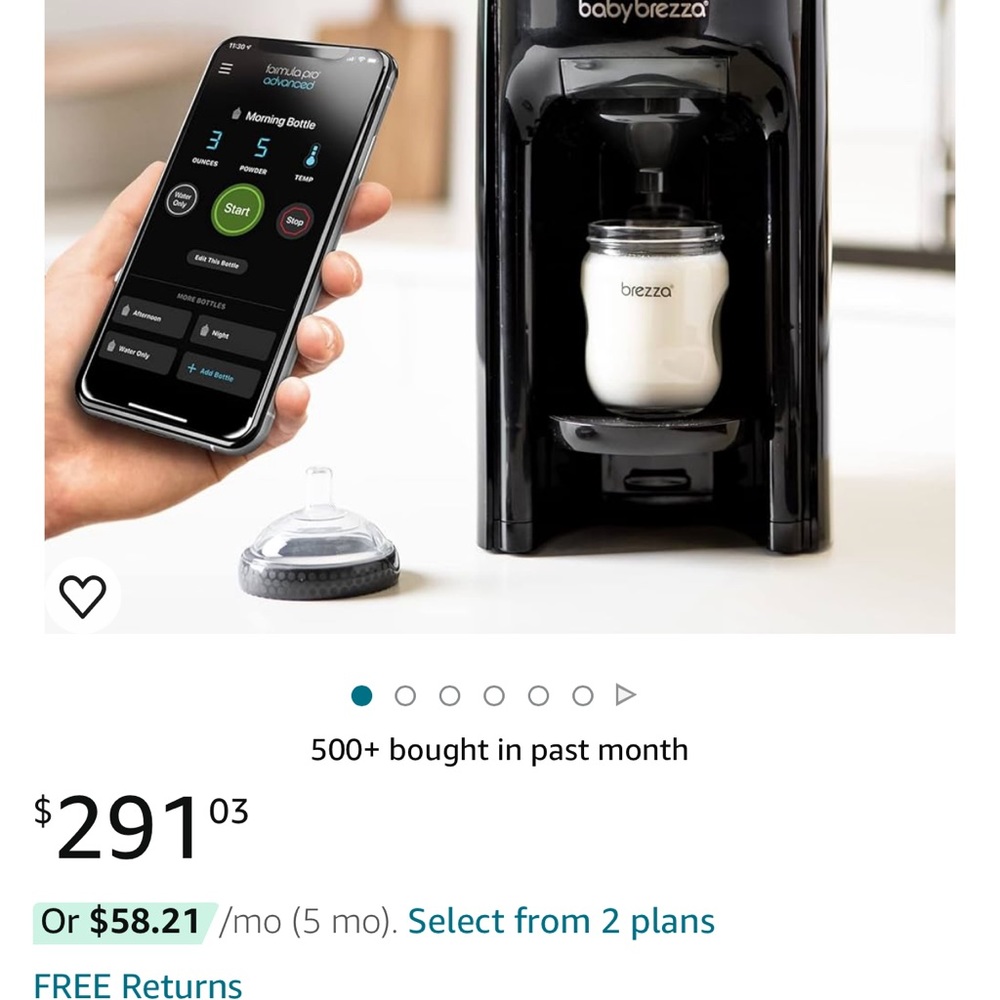Baby Brezza Formula Pro Advanced WiFi Formula Dispenser Machine - Automatically